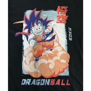 DRAGONBALL Z  Graphic Tee Black Long Sleeve Size L